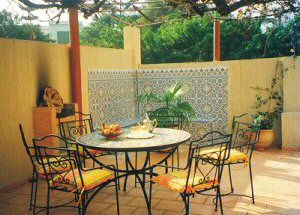 dining place in the garden